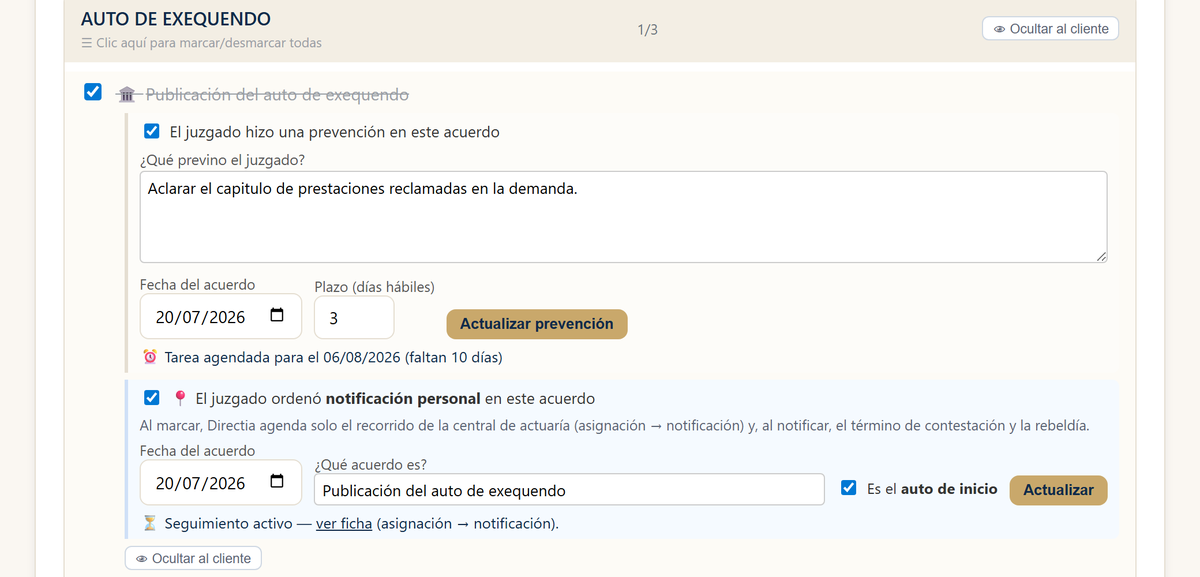 Captura tus expedientes una vez